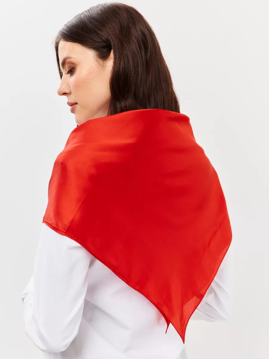 Foulard Carré 90 "Rouge Intense"