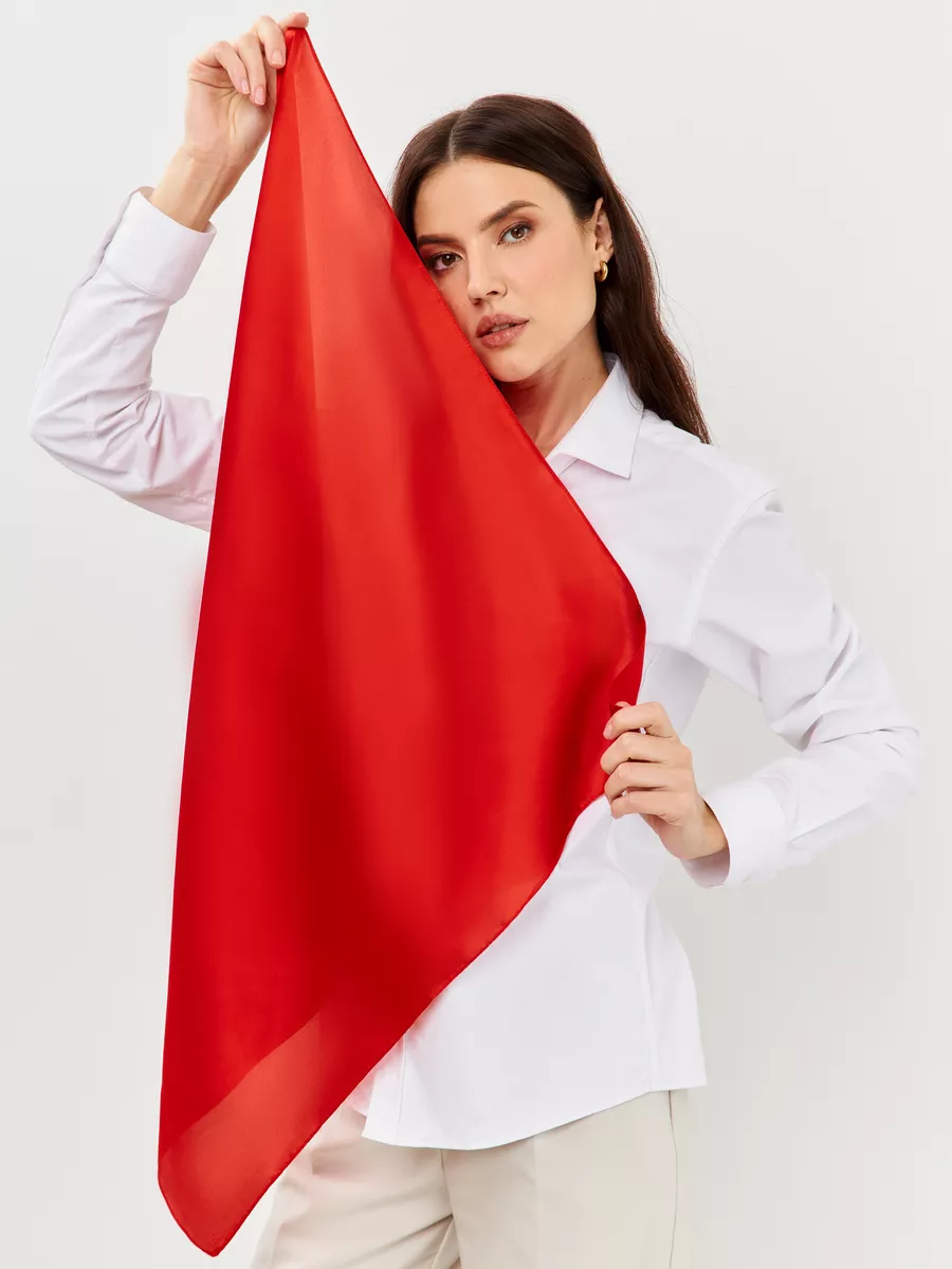 Foulard Carré 90 "Rouge Intense"