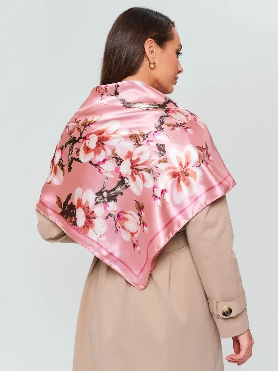 Foulard Carré 90 "Fleurs de Cerisier"