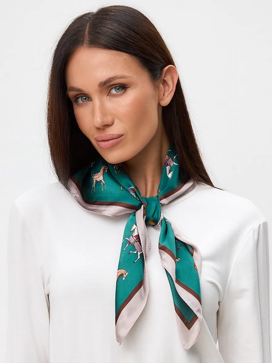 Foulard Carré 70 "Écurie Royale"