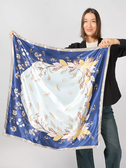 Foulard Carré 90 "Éclat Nocturne"