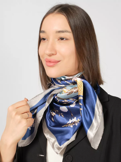 Foulard Carré 90 "Éclat Nocturne"