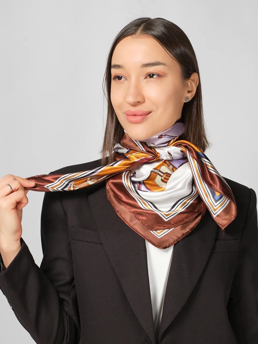 Foulard Carré 70 "Harmonie Équestre"