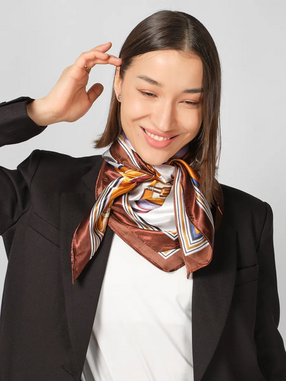 Foulard Carré 70 "Harmonie Équestre"