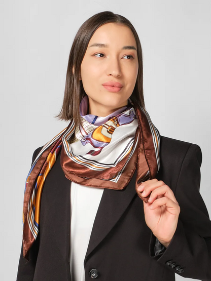 Foulard Carré 70 "Harmonie Équestre"