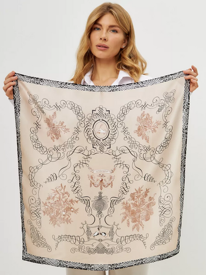 Foulard Carré 90 "Éclat Classique"