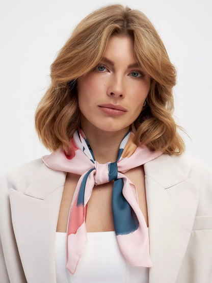 Foulard Carré 70 "Pastel Abstrait"