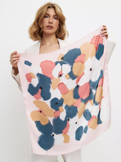 Foulard Carré 70 "Pastel Abstrait"