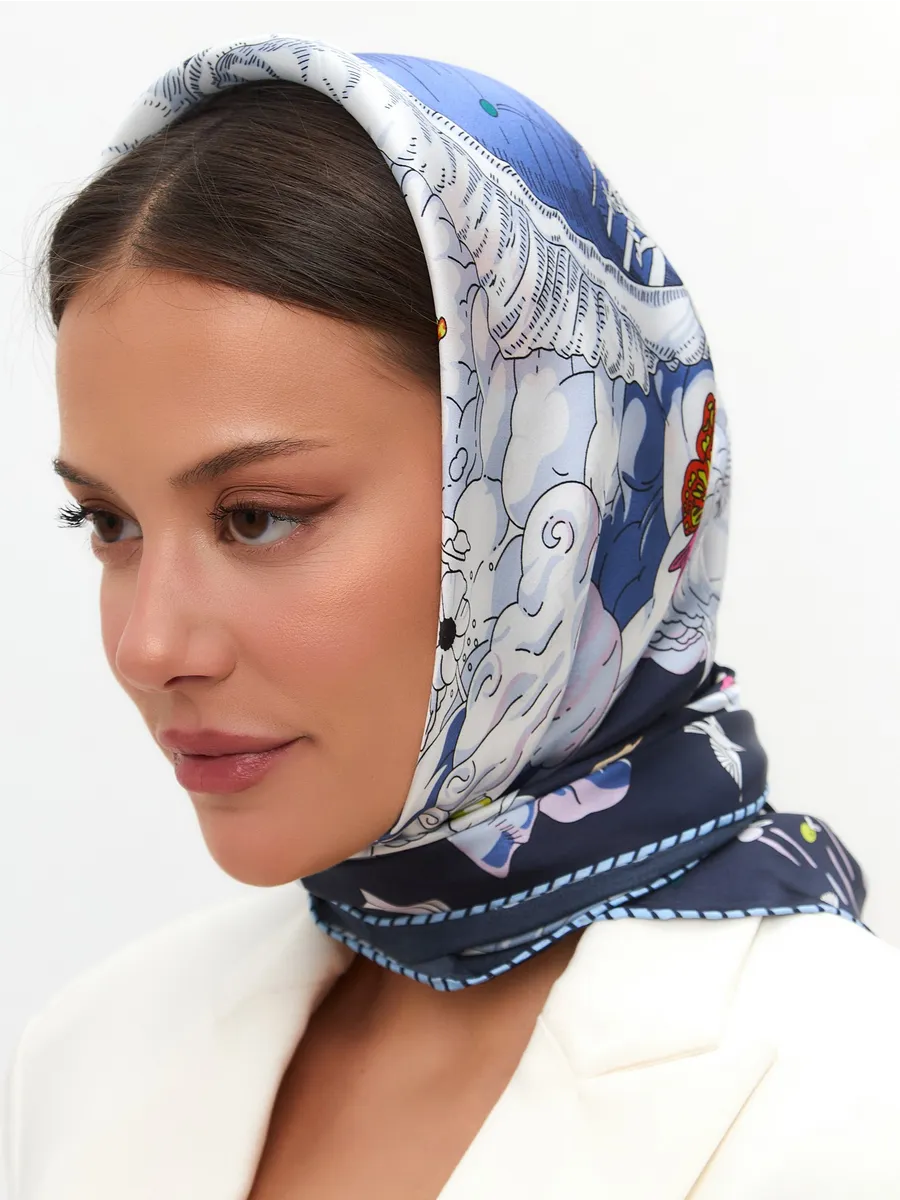 Foulard Carré 90 "Rêve Céleste"