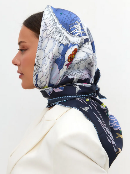 Foulard Carré 90 "Rêve Céleste"