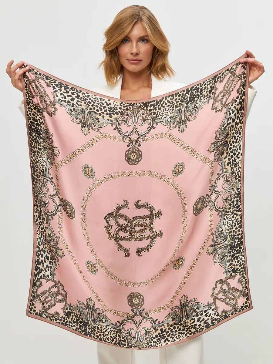 Foulard Carré 90 "Rose Sauvage"