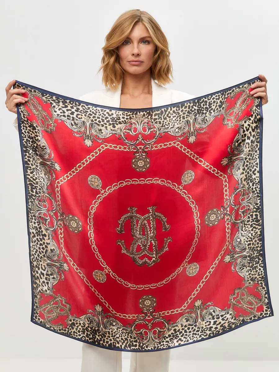 Foulard Carré 53 "Rouge Impérial" 100% Soie