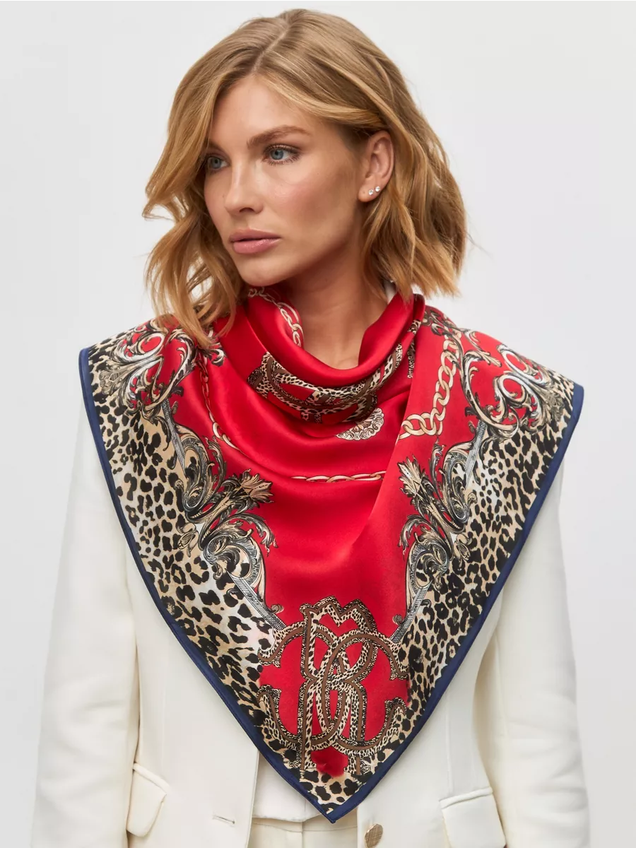 Foulard Carré 53 "Rouge Impérial" 100% Soie